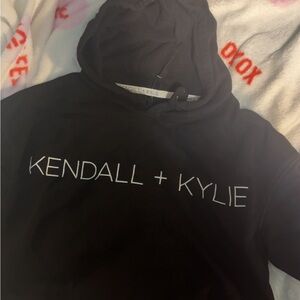 Kendall & Kylie Black Cropped Hoodie